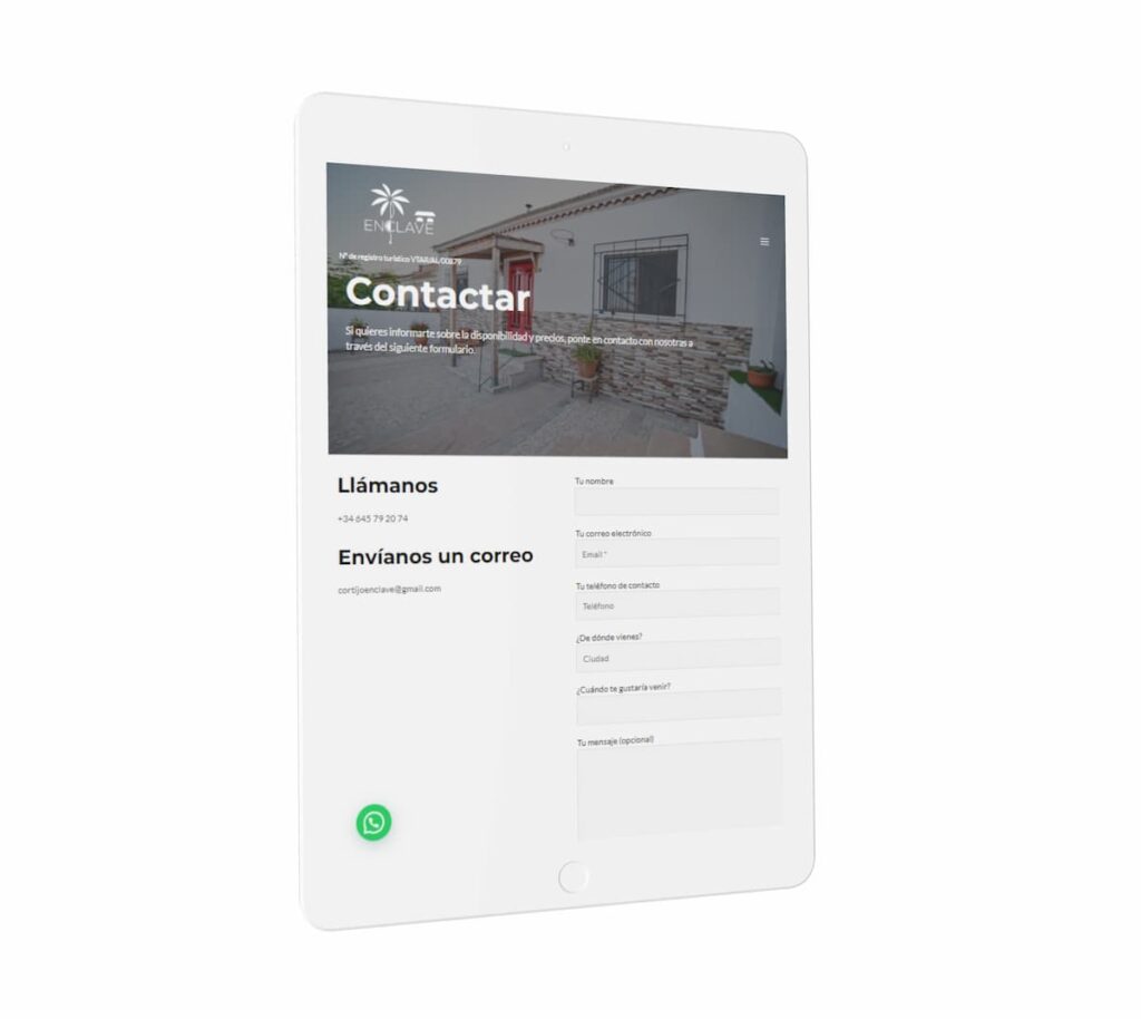 cortijo rural enclave diseño web